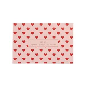 Chocolate Shaped Candles in Pink Keepsake Gift Reusable Box Hearts Unscented New